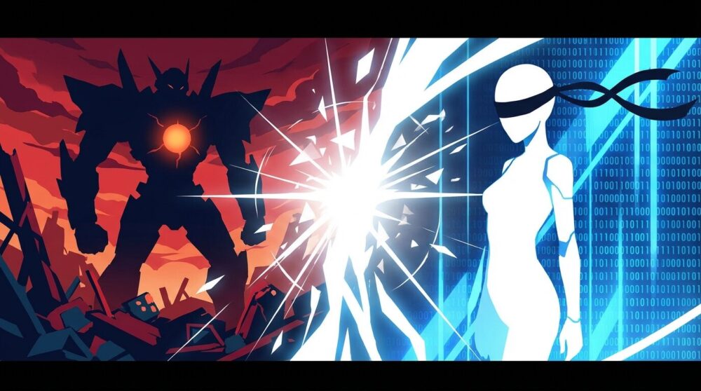 エヴァンゲリオンの世界観とNieRの世界観が融合する完全新作シリーズをイメージしたイラスト|ヨコオタロウ脚本・鶴巻監督・岡部音楽の新シリーズ速報記事イメージ