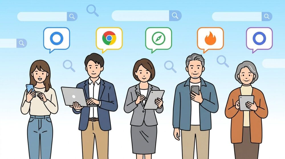 【保存版】2026年 日本人が本当に使ってるブラウザと検索エンジン｜20〜60代の世代別リアル事情