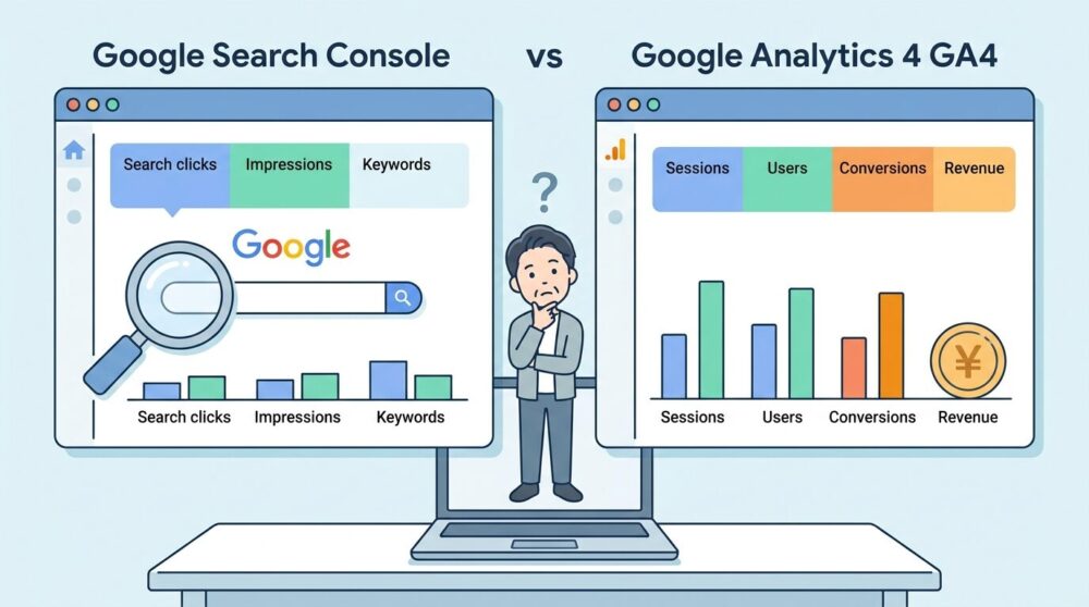 サーチコンソール vs Googleアナリティクス——信用できるのはどっち?収益に効くのはどっち?