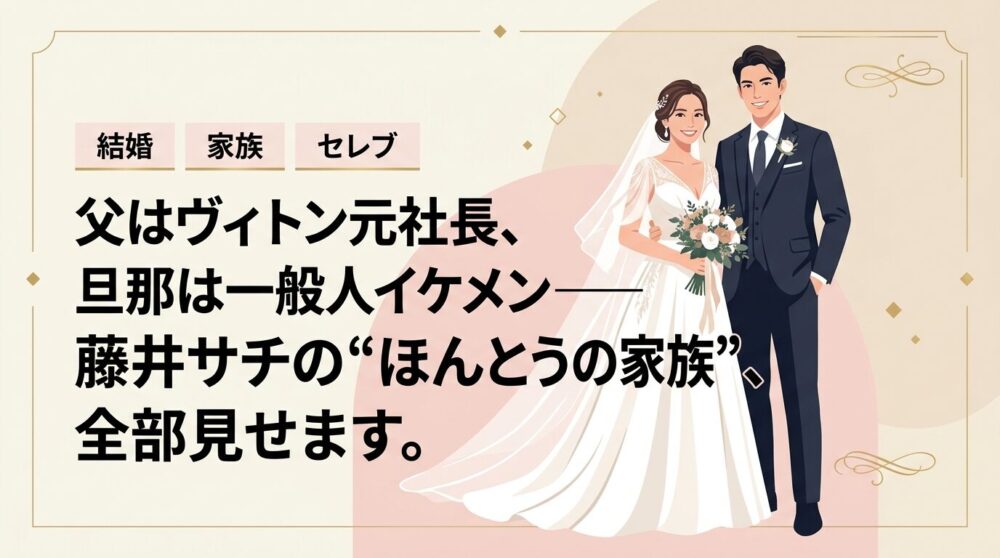 藤井サチの旦那・結婚・実家・父・兄弟は？藤井リナとの関係も徹底まとめ