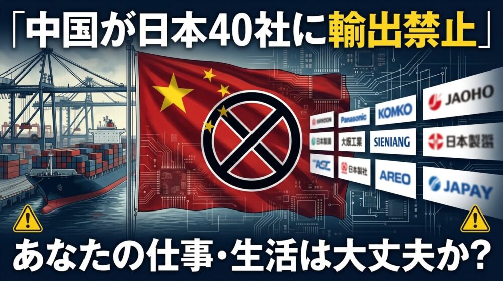 【速報】中国が日本の20団体を輸出規制リストに追加──計40社、何が変わる？