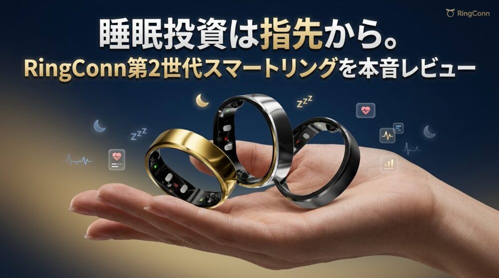 睡眠投資は指先から。RingConn 第2世代スマートリングを本音レビュー