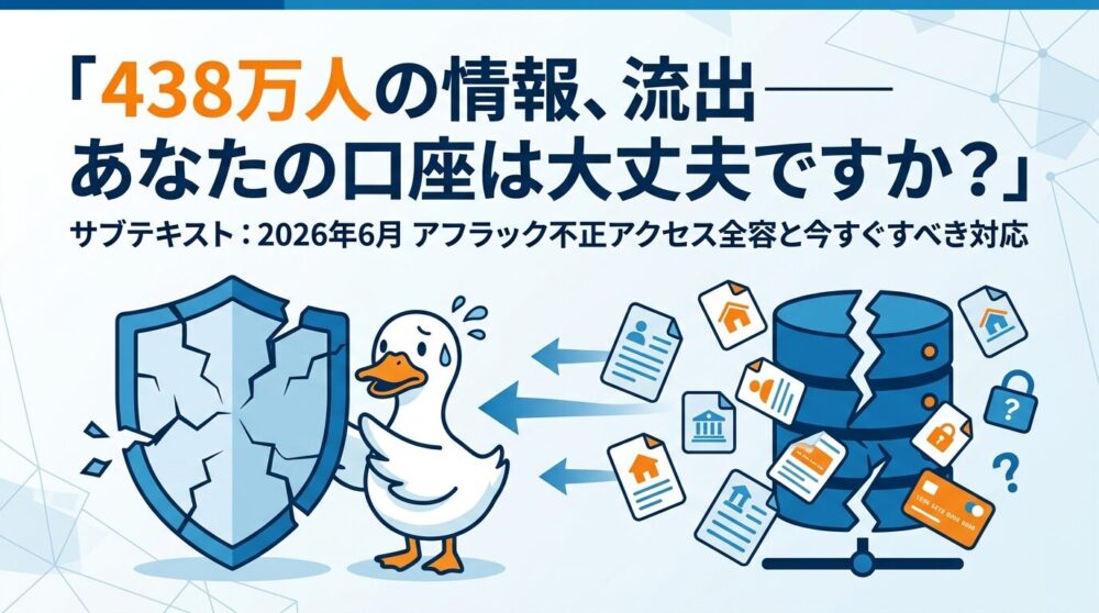 🦆 アフラック、438万人の個人情報流出──何が起きた？今すぐ確認すべきこと