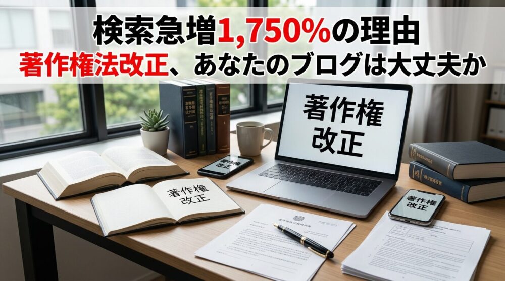 著作権法改正で何が変わった？ブロガー・ライターが今すぐ確認すべきこと