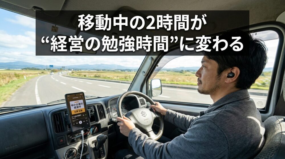 自営業者がAudibleを使うべき理由｜移動時間が「学習時間」に変わった話