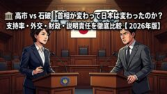 高市 vs 石破「首相が変わって、日本は変わったのか？」