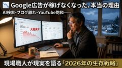 📉 Google広告の収入、なぜ激減してるのか ── ブログ・YouTubeが「稼げない時代」に変わった本当の理由