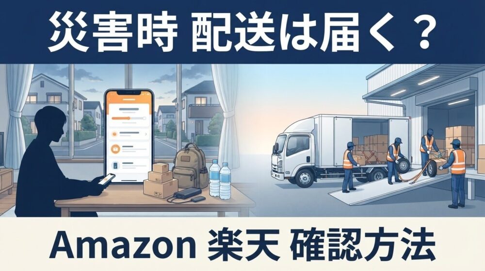 災害時にAmazon・楽天で買った商品は届く？配送停止・遅延時の確認方法と注意点