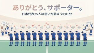 日本代表25選手からサポーターへ感謝メッセージ、JFA公式動画が話題に【W杯2026・帰国後の想い】