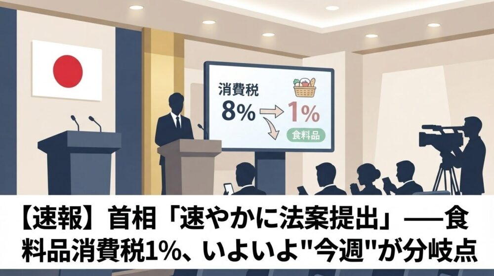 速報｜高市首相「消費税法案を速やかに提出」——特別国会閉会の7月27日会見で明言
