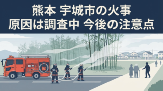 熊本・宇城市の火事はなぜ起きた？原因は調査中｜消火が難航した背景と今後の注意点