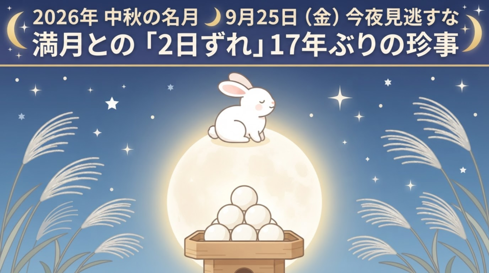 2026年 中秋の名月はいつ？満月とずれる理由・お月見の楽しみ方まとめ