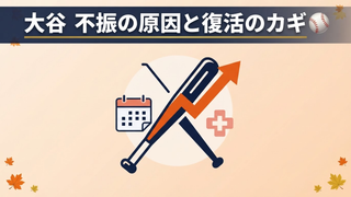 大谷翔平が不振のなぜ 故障と体調の影響をデータで解説